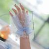 1 Pair Nail Art Tulle Photo Bow Glove Fake Pleated Cuff Manicure Photography Props Nail Tips Display Sleeve  Accessories