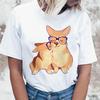 Corgi Smooch T Shirt Women Tshirt T Shirt Top Harajuku Clothing Funny Tees For Korean Graphic