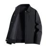 Jacket Collar Business Casual Top with Thick Velvet Insulation Jacket for Men
