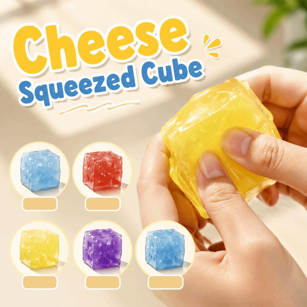 Super Soft Cheese Squeezed Cube Non Rebound Fidget Toy Novelty Cheese Squishy Toy Office Desk Toy