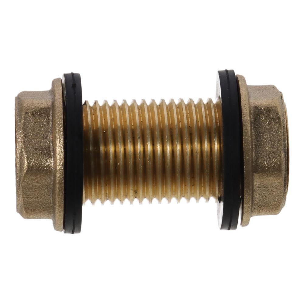 Brass Bulkhead Fitting G1/2 G3/4 G1 Male Hose Fitting Tube Adaptor  Water Tanks, Brass, Gold Tone