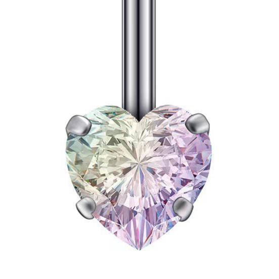 Кольцо для пупка Привлекательное коррозионностойкое кольцо из нержавеющей стали в форме сердца для пупка и пупка