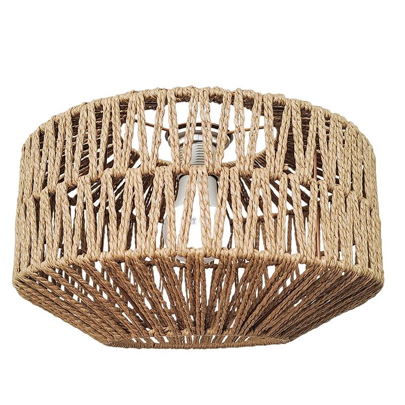 Ручной веревочный плетеный подвесной абажур для прихожей, спальни, кухни, входа, гостиной, защитная сетка для лампочек в стиле ретро