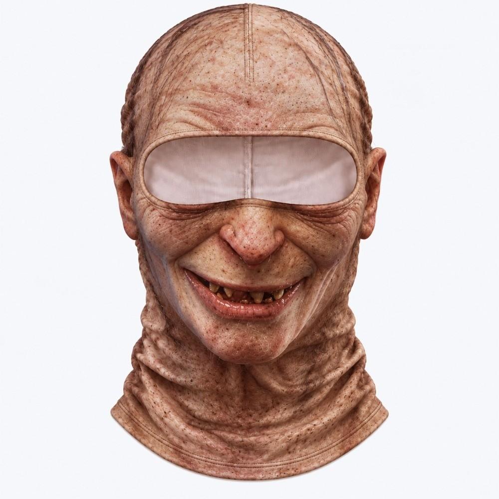 3D Printed Balaclava Ski Mask Windproof Neck Gaiter Prank Full Face Cover Halloween Party