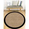 Цифровой нескользящий моющийся джутовый круглый ковер в рамке для гостиной, кухонный ковер, коврик для двери