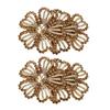1Pairs Sparkling Flower Brooch Fabrics 3D Sew-On Applique  Headband Accessories Fabrics