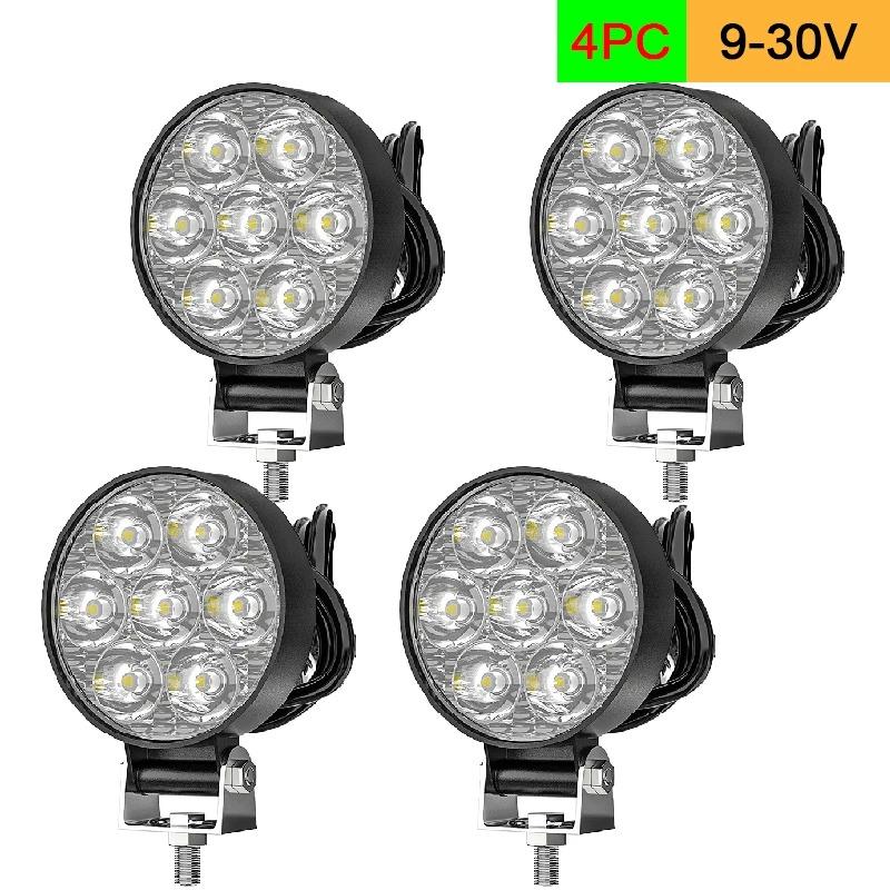 12-24V LED Off Road Work Light, IP65 Waterproof Spot Light for Truck ATV Motorcycle Boat Outdoors Spot Light Car Work Light