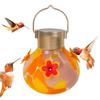 Hummingbird Feeder with Solar Light Water-proof Outdoor Garden Yard Hanging Auto-Lighting Semi-automatic Glass Birds Feeding Device Decoration