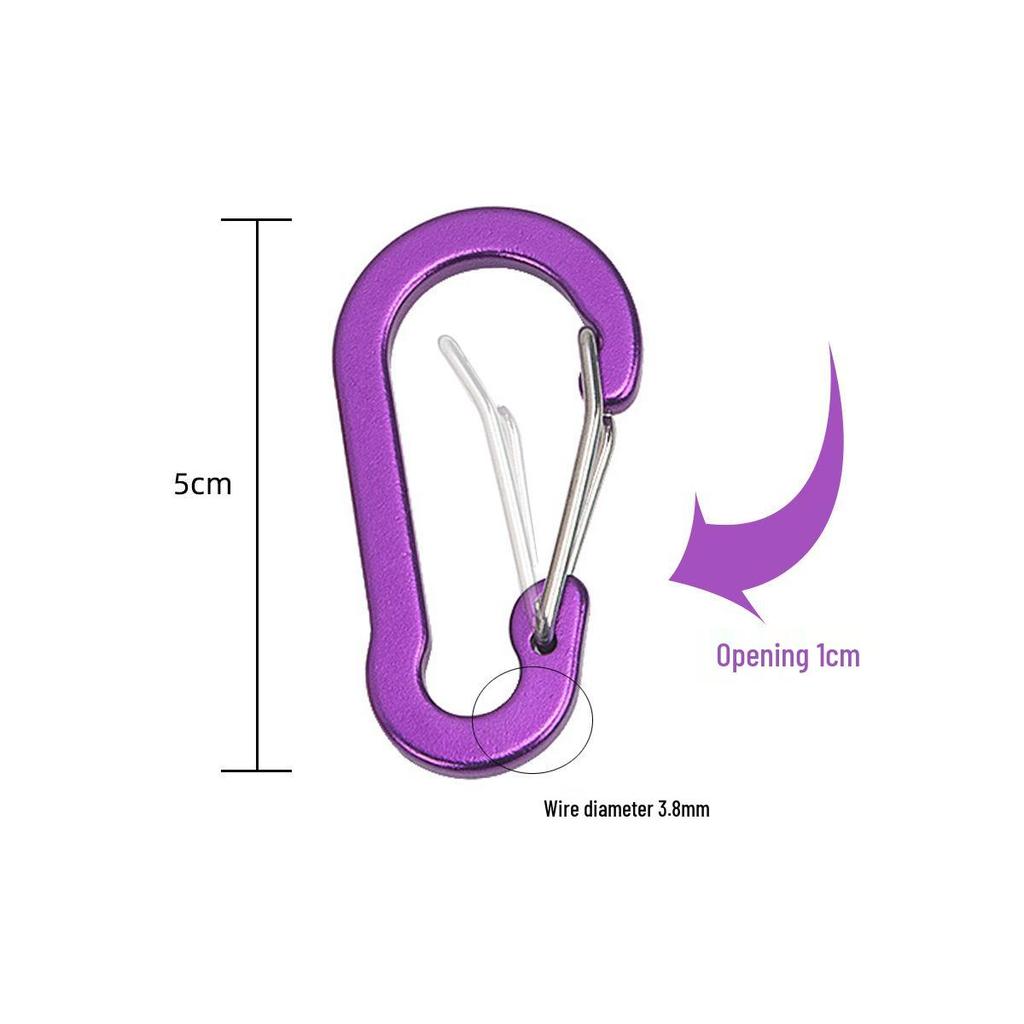 Colorful Aluminum Gourd Carabiner Keychain with S-Shaped Quick Release & Water Bottle Hanger