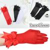 Fashion Chiffon Sunscreen Bow Bride Mittens Driving Gloves Lace Gloves