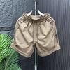 Summer Thin Shorts Elastic Waist Adjustable Drawstring Cargo Shorts Quick Drying Solid Color Casual Shorts with Pockets
