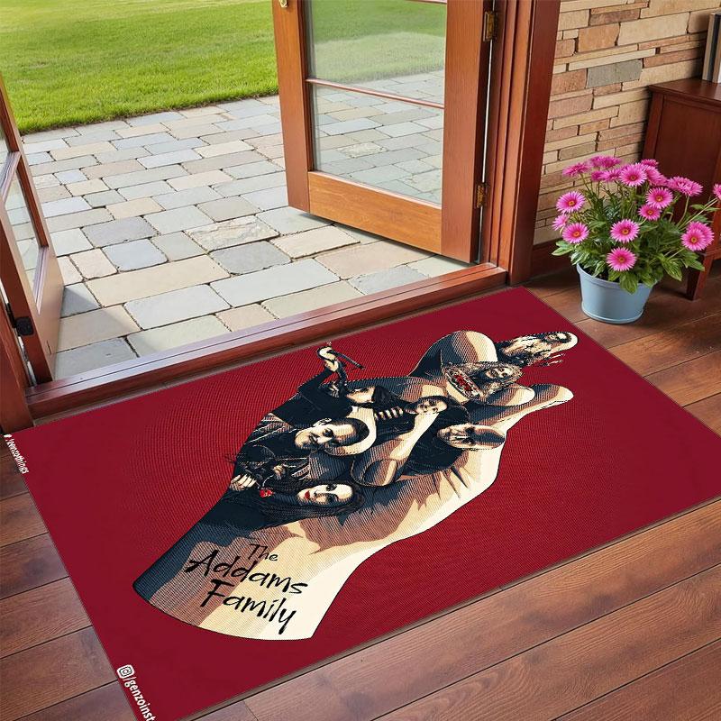 Crystal Velvet Rug Soft Non Slip Indoor Floor Mat Home DecorThe Addams Family