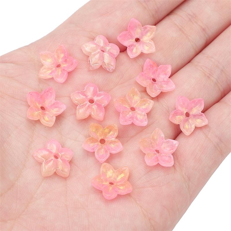 10 шт./пакет пятилепестковый цветок сакуры бусины DIY браслет ожерелье серьги ювелирные аксессуары