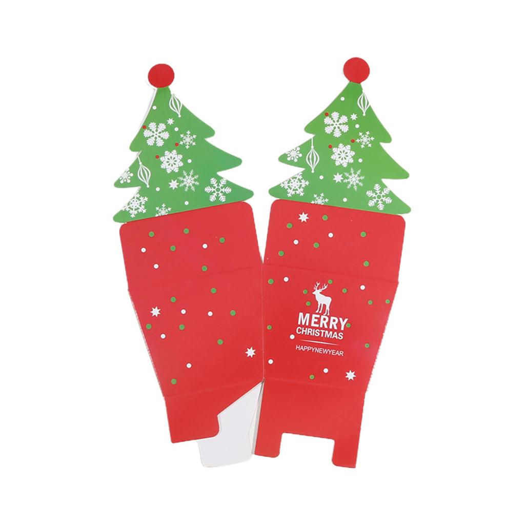 Merry Christmas Bombonera Santa Paper Gift Box Christmas Tree Elk Gift Packaging Box New Year Xmas Party Decoration