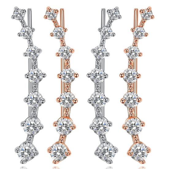 1 пара женских ушей-альпинистов со стразами, инкрустация ушей, элегантные шпильки