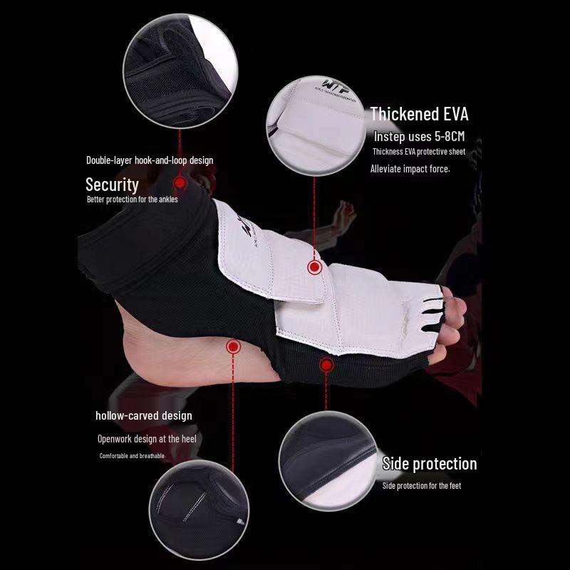 Taekwondo Protective Gear: Hand & Foot Protectors, Half-Finger Boxing Gloves for Adults & Children