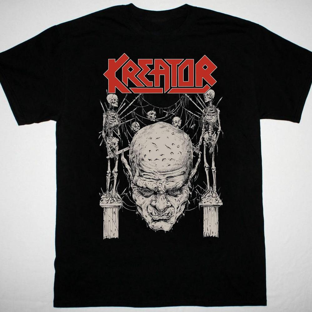 ГОРЯЧАЯ НОВИНКА Футболка группы Kreator Черный Хлопок Унисекс Все Размеры от S до 5XL Унисекс Футболка