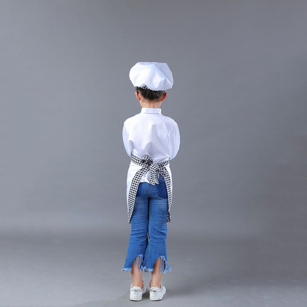 Вечеринка Кухня Цилиндр Украшение на Хэллоуин Футболка повара Косплей костюм Детский костюм шеф-повара Набор