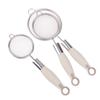 1/3Pcs Fine Mesh Flour Sieve 304 Stainless Steel Colander Juice Soybean Milk Filter Plastic Handle Oil Strainer Spoon Utensils