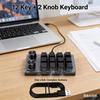 12 Клавиш 2 Ручки Программируемая Макро-Ручка Клавиатура Bluetooth/Проводная Одноручная Механическая Игровая Клавиатура Hotswap Красный Переключатель для Дизайнеров