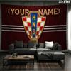 Custom Name,Croatia Wall Tapestry, Aesthetic Printed Fabric Blanket, Suitable for Bedroom, Living Room, and Home Decor.