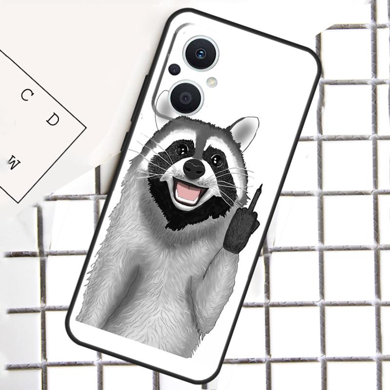 Cartoon Raccoon Kawaii Phone Case For OPPO Reno 14F 13F 12F 11F 10 Pro 8T 7 8 Lite OPPO Find X8 X6 X5 X9 Pro Cover