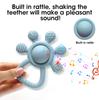 Color Kids 1PCS Cartoon Shape Baby Teether Toy 0-12M Silicone Cute Rattle Chewing Toy BPA Free Sensory Gum Soother Infant Care