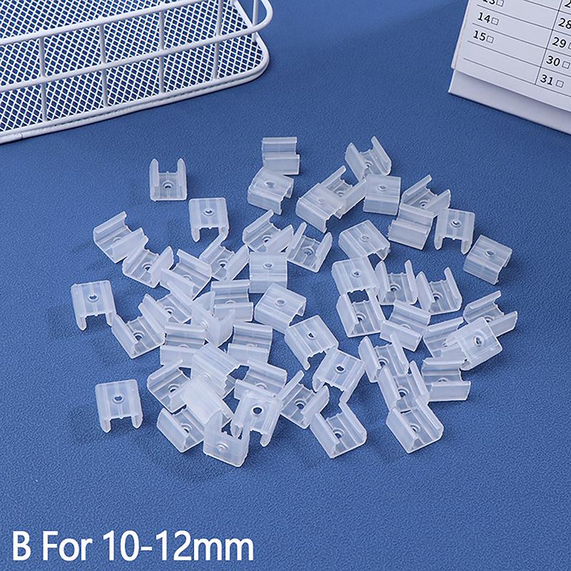 50 шт. светодиодных соединителей, фиксирующих пластиковые зажимы, крепление на стене для 8/10/12/14/17/18/20 мм RGB 5730/5050/2835 полосы света