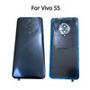 Задняя крышка для BBK Vivo S5 V1932A V1932T, крышка батарейного отсека, стеклянный корпус задней двери, запасные части с объективом камеры