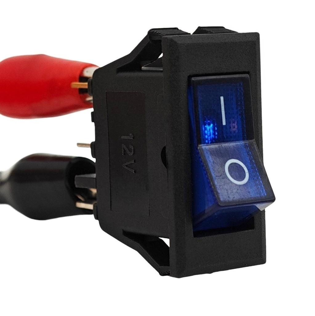 3 шт. Выключатель Вкл/Выкл, Светодиодная защелкивающаяся кнопка 12 В Синий Внедорожный