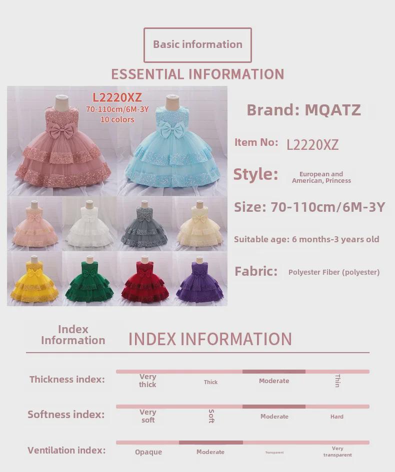 Новое платье принцессы с пайетками для девочек: Костюм на день рождения и выступление годовалого ребенка