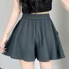 Женские летние модные шорты, однотонные спортивные шорты, повседневные универсальные брюки с высокой талией, шорты на улице
