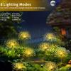 Solar Garden Lights Outdoor Waterproof Firework String Light Smart for Yard Decorative Outside LED Sparkler Lamp 8 Lighting Mode
