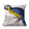 Flamingo Bird Parrots Hand Drawing Illustration Art Cotton Linen Sofa Throw Pillow Case Home Decoration Car Seat Cushion Cover