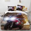 Пододеяльник с изображением мотоциклиста King Queen 3D Motocross Extreme Sport Комплект постельного белья для подростков, взрослых, мужчин, молодежи, Dirt Bike, пододеяльник