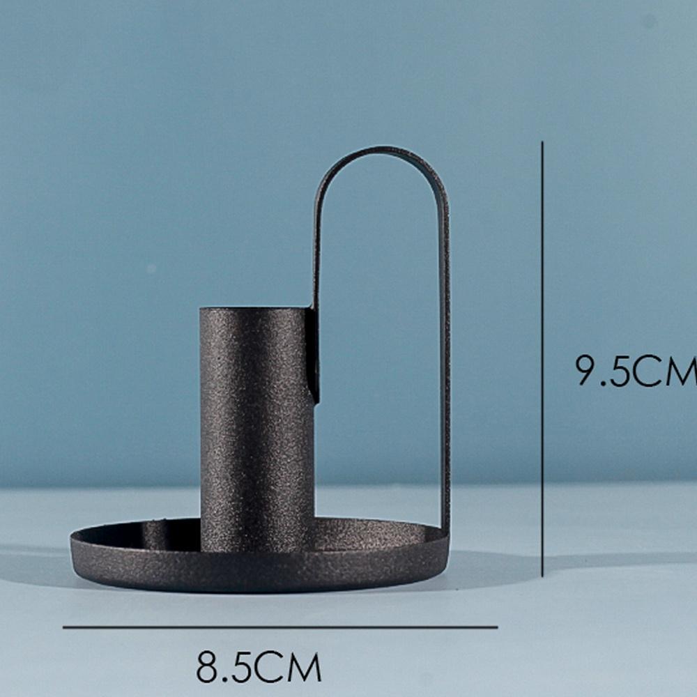 New Iron Black Candle Holders Nordic Simple Style Wrought Rack Home Decoration Metal Crafts Candle Bases Home Decoration
