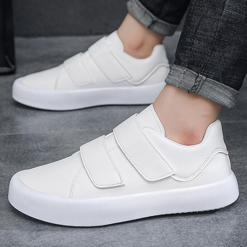 New Velcro Men's Board Shoes Fashion Casual Shoes Men's Shoes Korean Style White Shoes Sports Trendy Shoes
