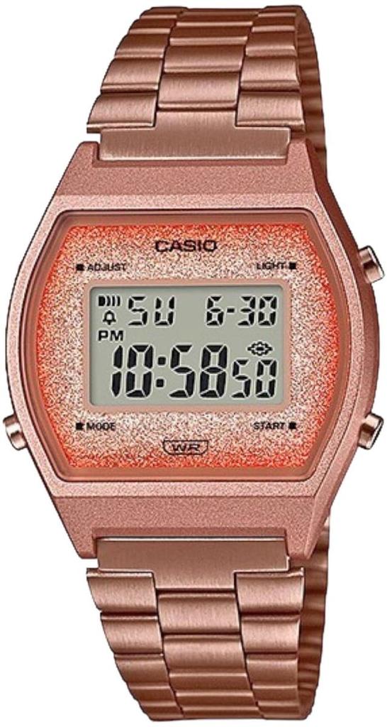 Casio Vintage Series Digital Watch Rose Gold with Glitter Overseas Model B640WCG-5, Unisex, Face, [Used]