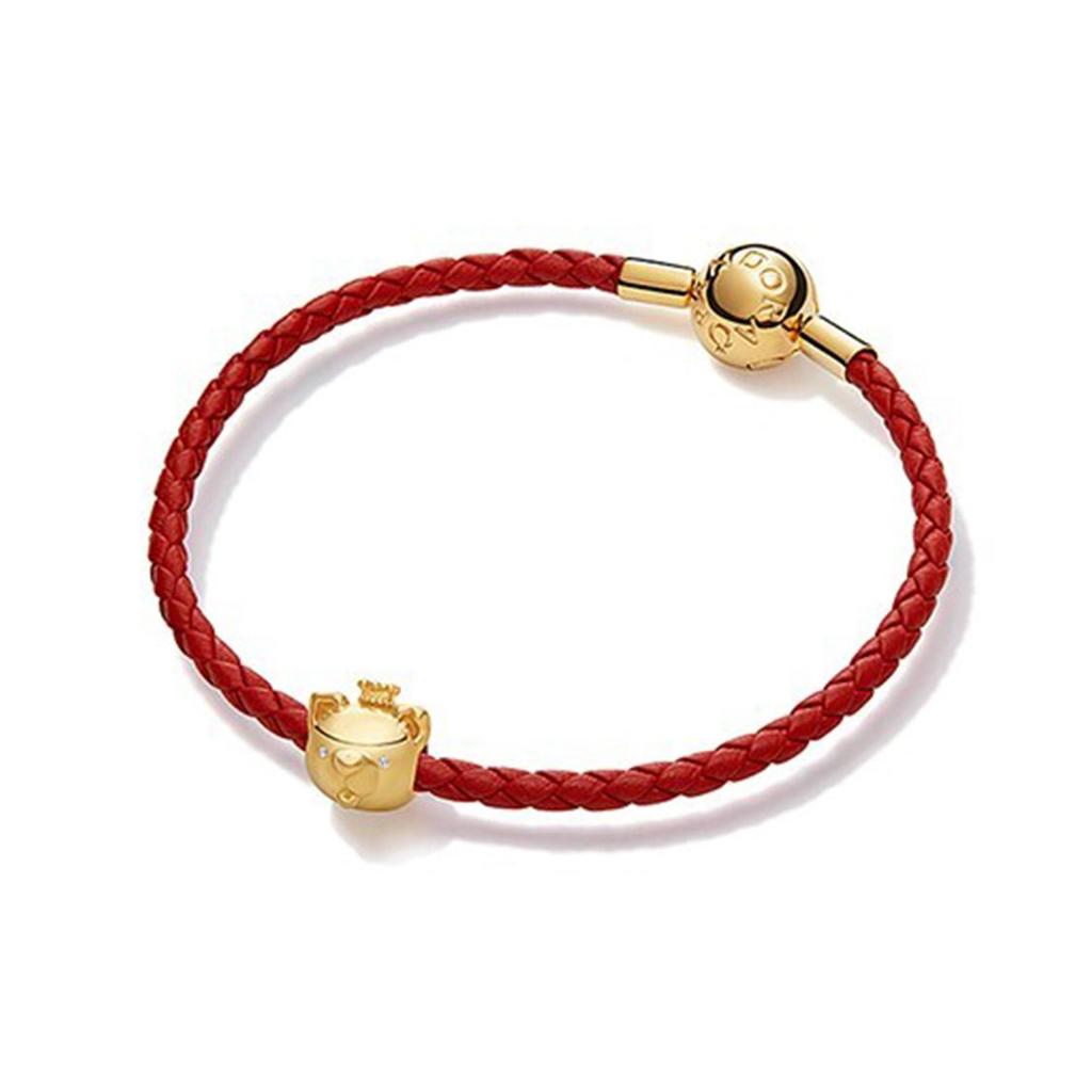 Pandora Lucky Rabbit Woven Leather Bracelet Women bracelet ZT2583