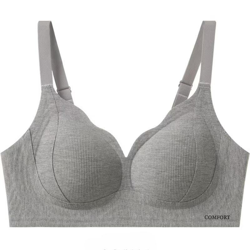 Women's Seamless Bra Fixed Cup Comfortable Push Up Bra U Back Underwear M-2XL