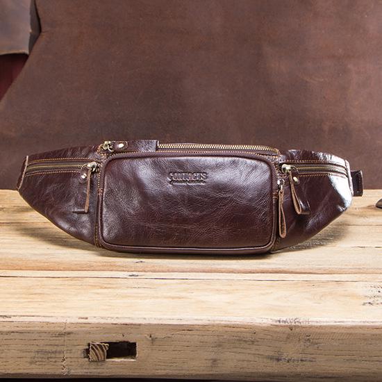 CONTACT'S мужская кожаная поясная сумка с отделениями для телефона и пластиковых карт