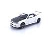 TrueScale Miniatures MINI GT 164 Nissan Skyline GT-R R34 V-Spec II N1 White (Right-Hand Drive) Finished Product