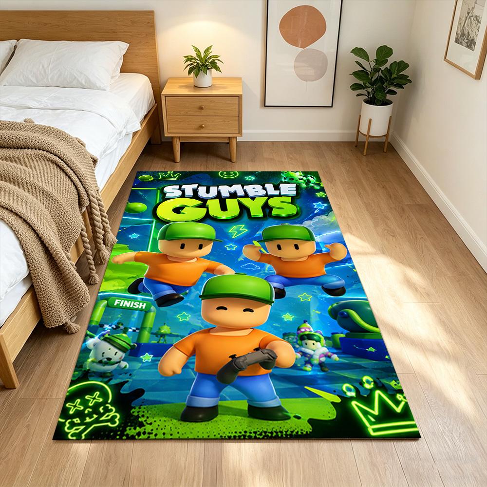Stumble Guys Carpet Suitable for Playrooms Game Room Hallway Study room Anti-slip Rug Decorate Offices Perfect Gift for Friends & Family