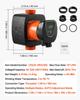 LPS25-11PA/180 High Efficiency Circulator Pump, 117 LPM, 11 M Max Lift Cast Iron Hot Water Recirculating Circulation Pump, Threaded Connection, Check