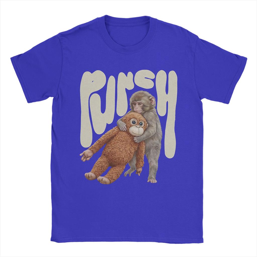 Punch Baby Monkey Team Cute T Shirts for Men Pure Cotton Humorous TShirt Crewneck Tees Short Sleeve Clothing Classic
