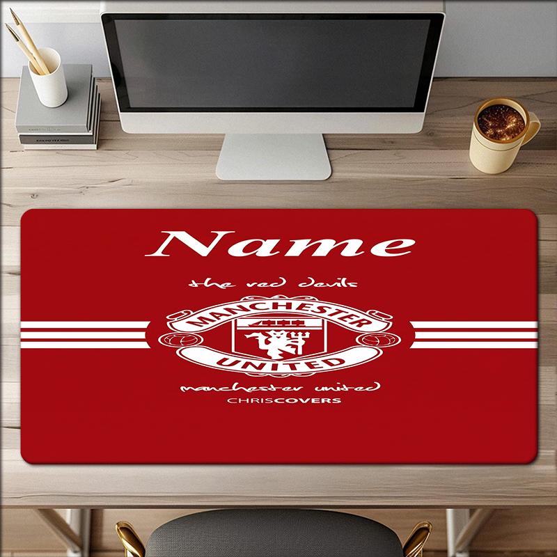 Custom Name Manchester Theme Mouse Pad Non Slip Rubber Base Multifunctional Office Home Decor Perfect For Workspace Personalization