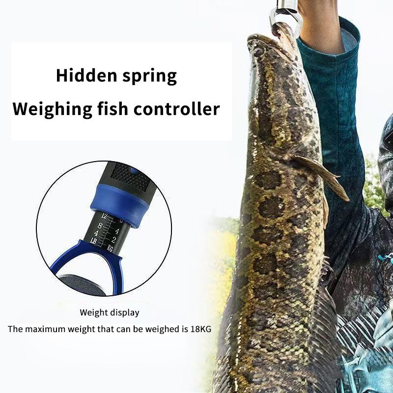 Fishing Lip Gripper Fish Plier Hand Grip Portable Aluminum Alloy Fishing Grip Hook Gripper With Weight Scale Fishing Accessories