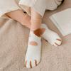 Middle Tube Coral Velvet Socks Thickened Sleep Socks  for Female Stay in the house