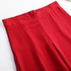 Летние шифоновые длинные брюки, женская уличная одежда, свободные однотонные широкие брюки с высокой талией, красные, черные