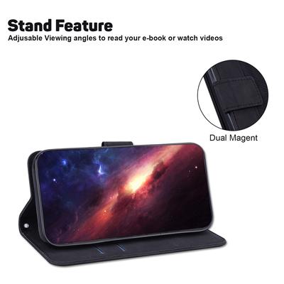 Для Realme 12 5G/12x 5G Кожаный чехол для телефона Геометрический отпечаток Обложка-книжка с подставкой